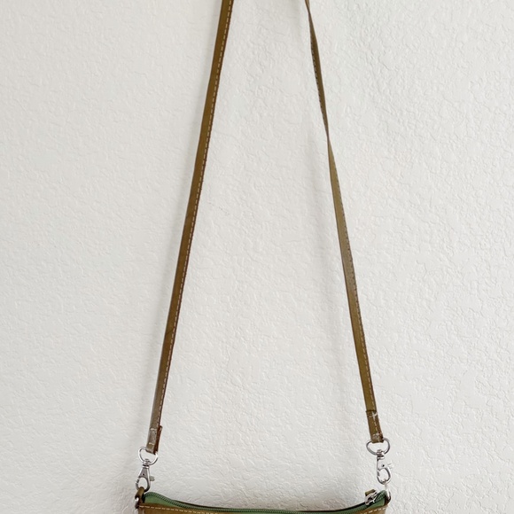 J.L. Saldivar Tooled Leather Crossbody Bag Olive Tan Floral - Picture 3 of 10